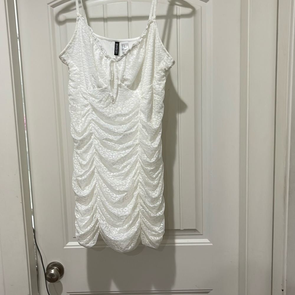 White mini dress
